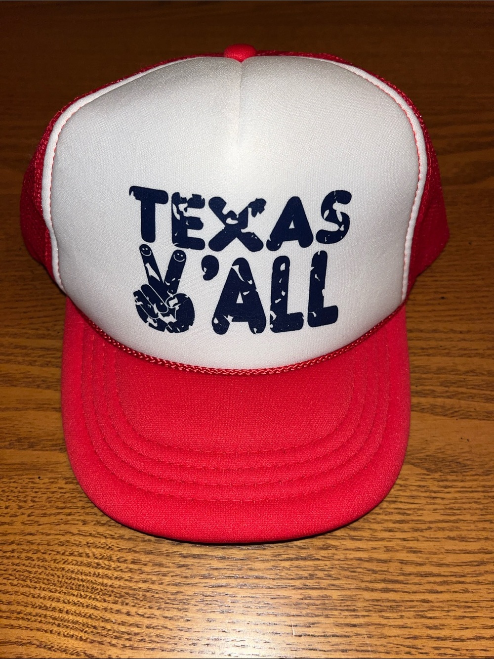 Texas y’all Red & White Trucker Hat